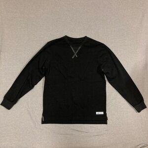 The Hundreds Mens Long Sleeve T-Shirt Black Crewneck Streetwear Size L Large